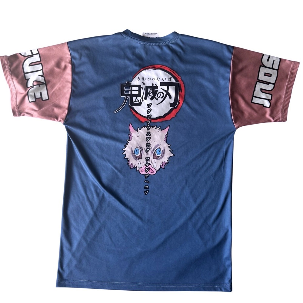 Anime Ape Demon Slayer Hashibira Inosuke Streetwear T-Shirt Mens Size Medium - Picture 4 of 8